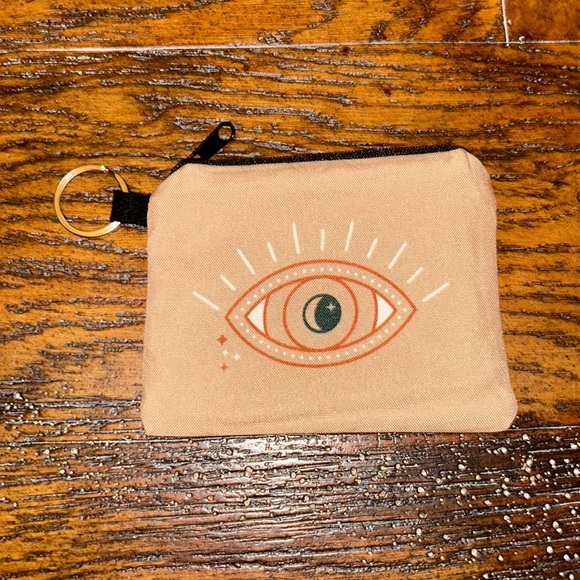NEW Evil Eye Brown Lightweight Miniature Bag / Coin Purse - Picture 1 of 4